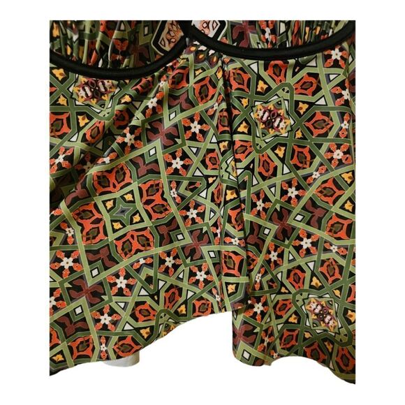 SWIMSUITS FOR ALL Flyaway Tankini Top Geometric Adjustable - Size 12 - Picture 5 of 10